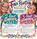 Face Painting by Boho Wanderer — 2-hour $325 and 3-hour $400 packages