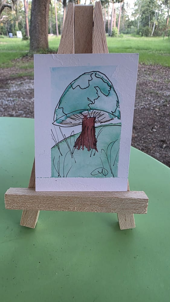 Mushroom #3 original ACEO artwork
