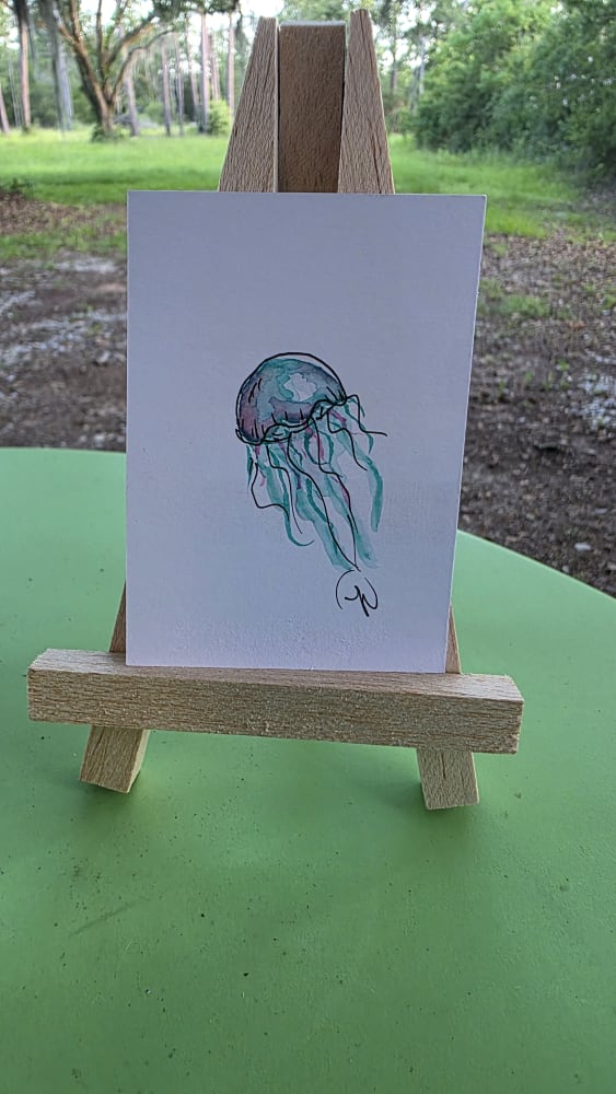Jelly Blue original ACEO artwork