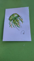 Jelly Green original ACEO artwork by Boho Wanderer