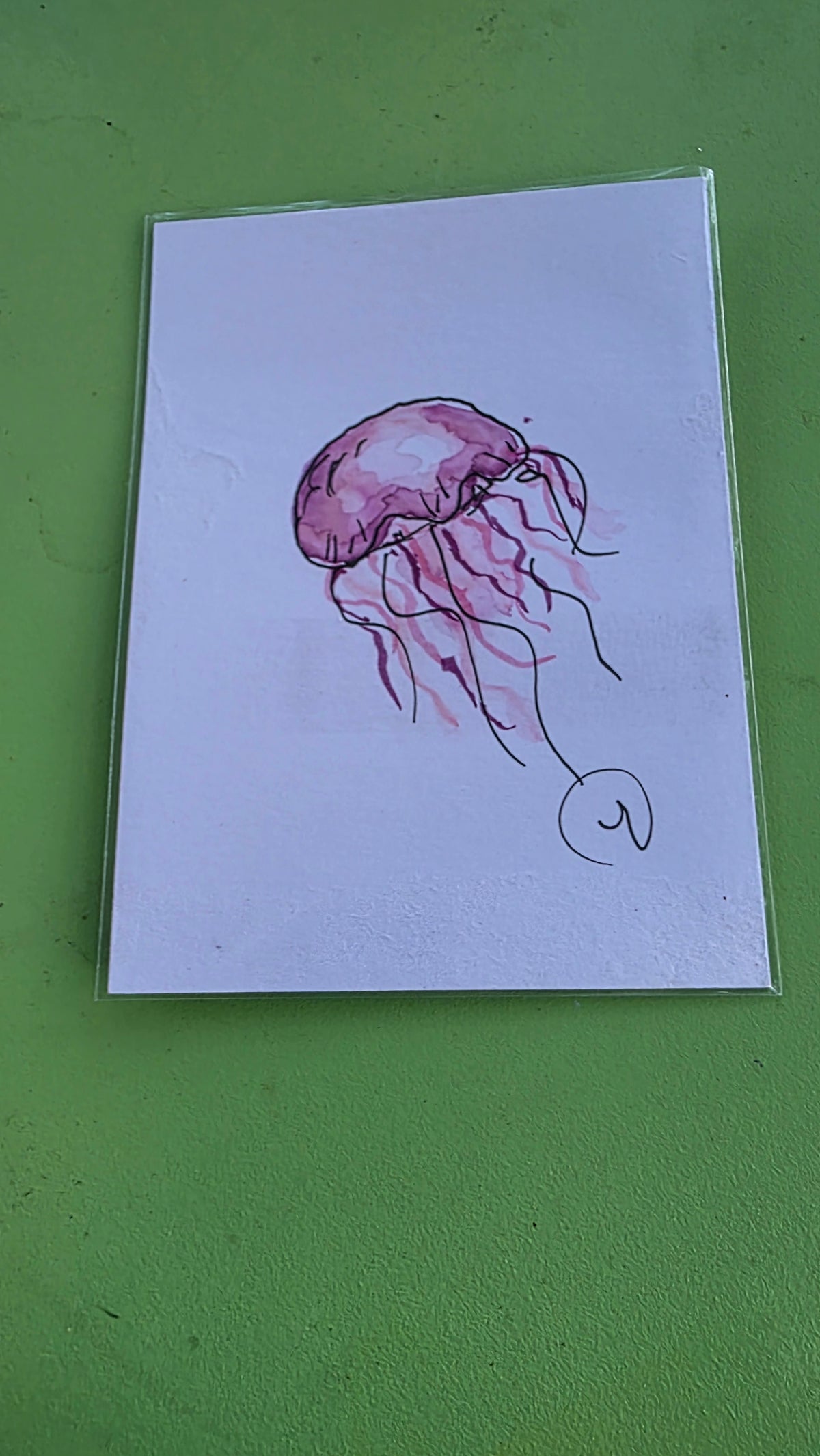 Jelly Pink original ACEO artwork by Boho Wanderer